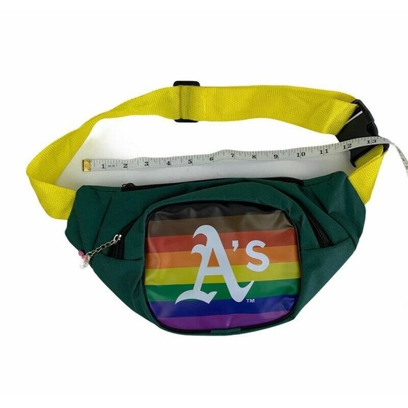Oakland A's Athletics Unisex Fanny Pack Green Rainbow Unicorn Pride Night 2019 - Picture 7 of 7